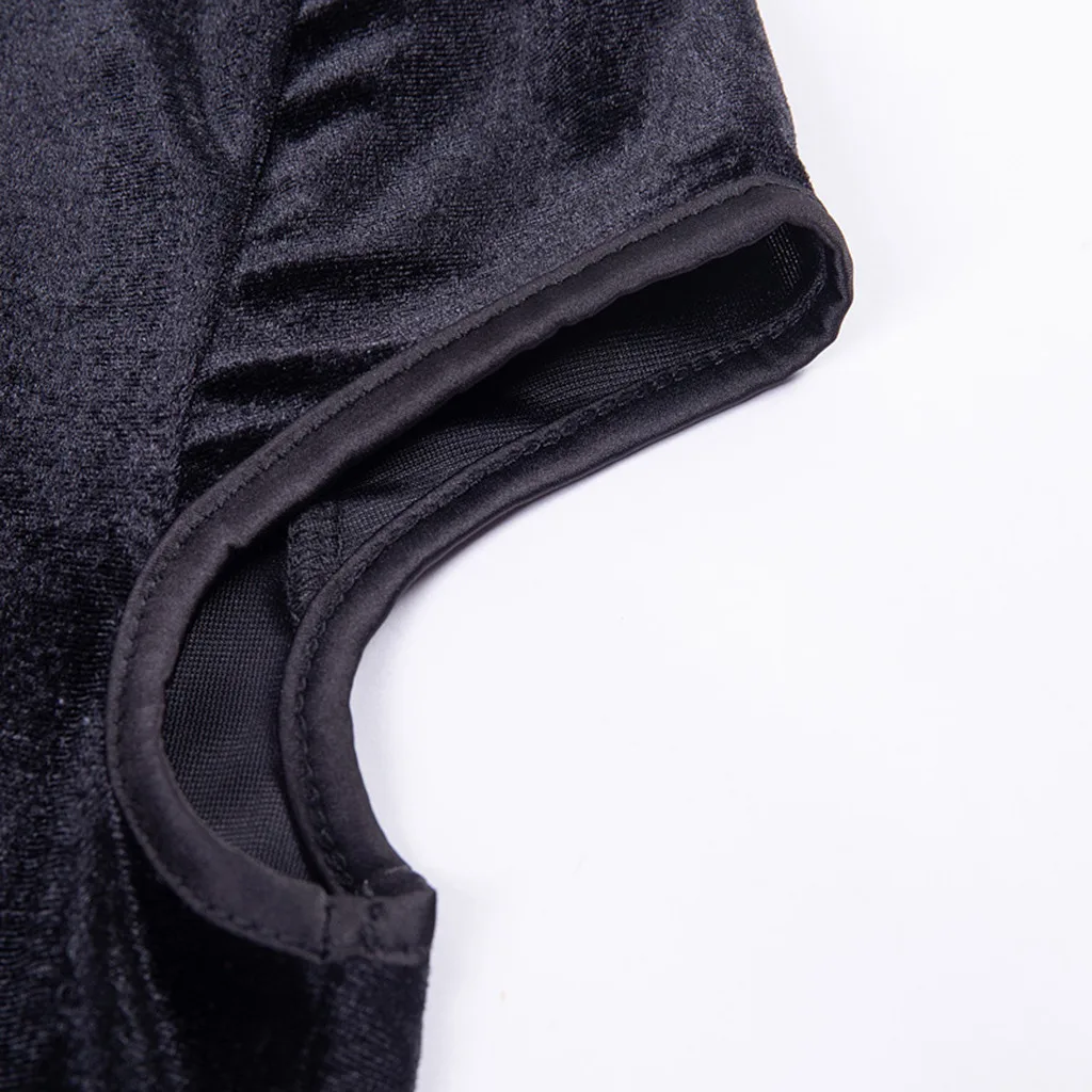 Women's Dress Punk Chinese Dresses Solid Vadim Harajuku Mini Bodycon Stand Short Sleeve 2020 Vestidos De Festa F14 | Женская одежда