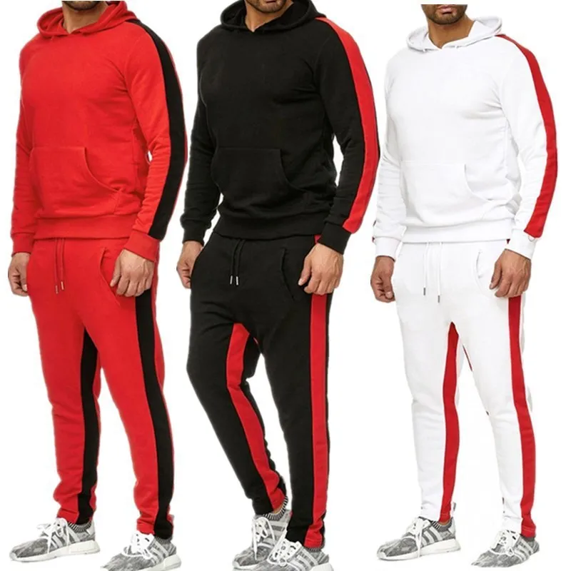 Men's 2 Pieces Sets Tracksuit Hooded Sweatshirts + Sweatpants Casual Jogging Streetwear Suit Jacket Oversized Sportswear Suit