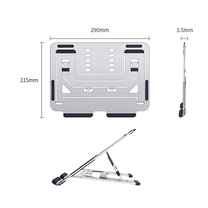 

New Laptop Stand Aluminium Alloy Adjustable Multi-Angle Holder Heat Release Foldable for Notebook Macbook Laptop Accessorie