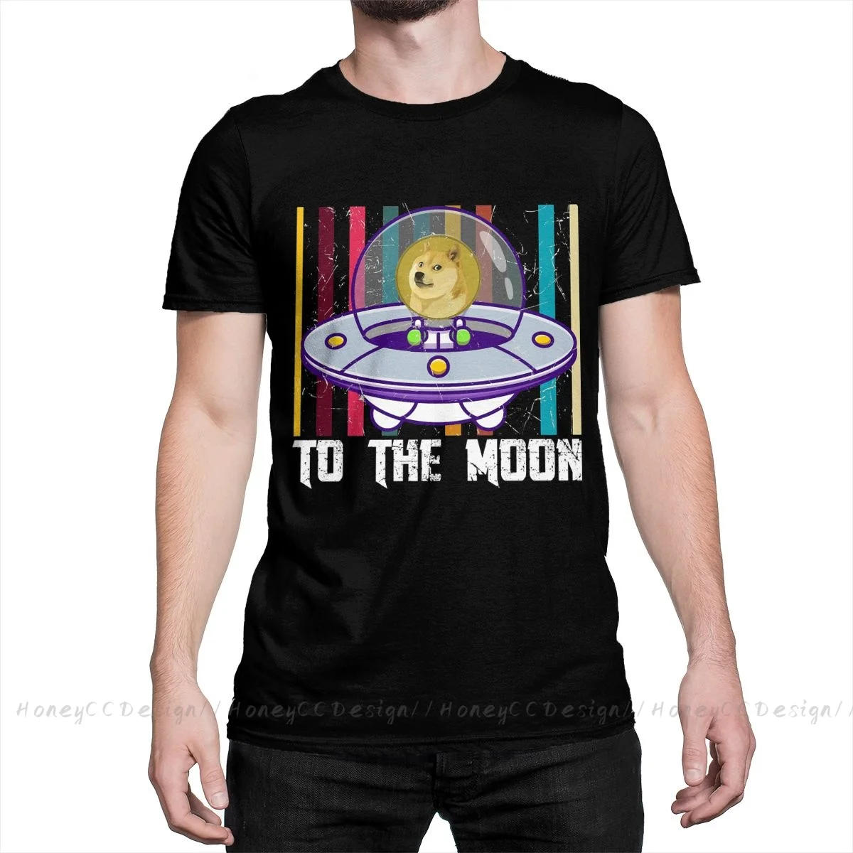 

Хлопковая футболка Dogecoin с принтом «To The Moon»