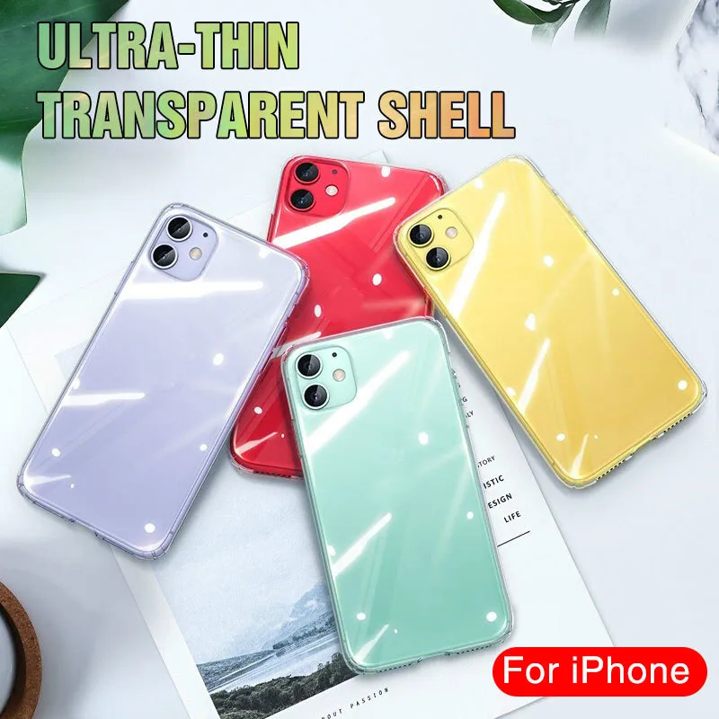 Прозрачный чехол для телефона iPhone 11 7 8 Plus чехлы силиконовый мягкий Pro XS Max X XR 6S 5 5s SE
