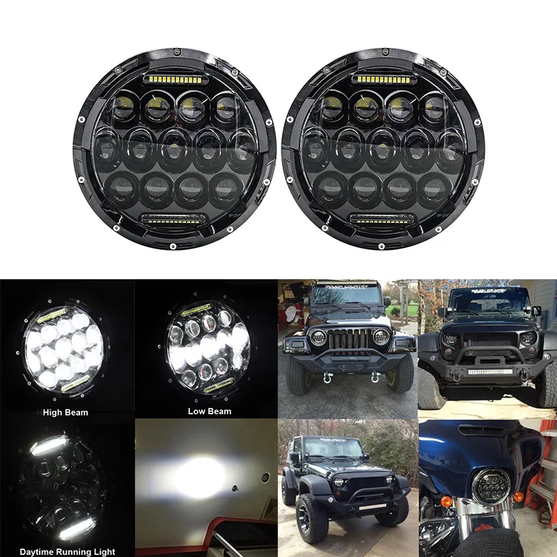 7 дюймовая светодиодная фара для Lada 4x4 Niva UAZ Jeep H4 Hi ближний свет дюймов с