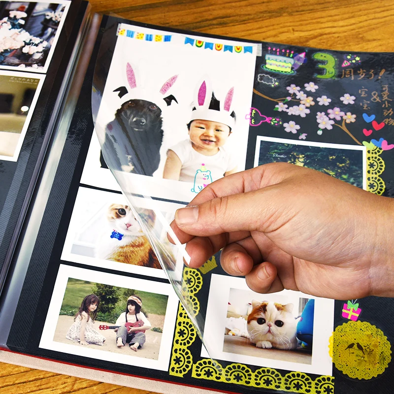 買取 自己粘着フォトアルバムdiyの漫画カバーメモリーブックフォトアルバムkpopゲストブックesquinerosパラスクラップブック家の装飾DK50PA