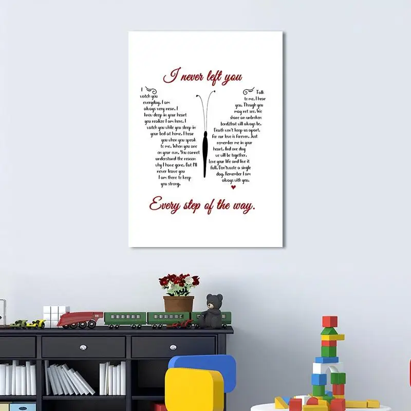 

New HD Butterfly Poem Art Poster Canvas Painting Posters and Prints Wall Art Picture for Living Room Home Dcor