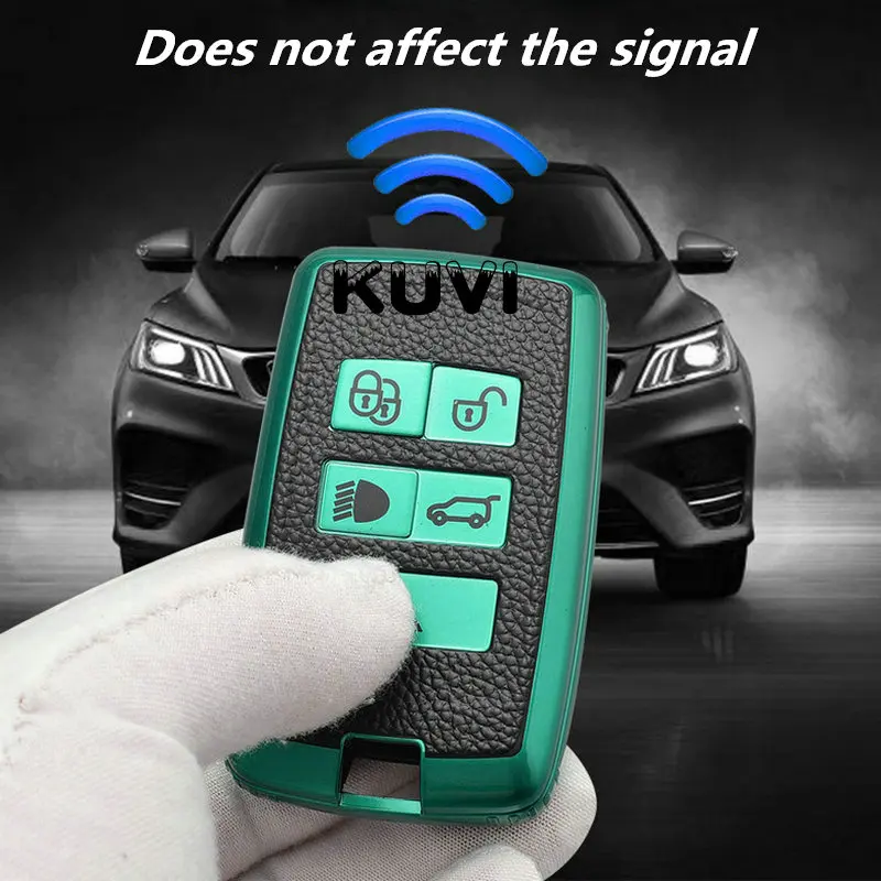 Кожаный чехол для автомобильных ключей брелок Land Rover Range 5 Discovery Sport 2018 2019 2020 Jaguar XEL