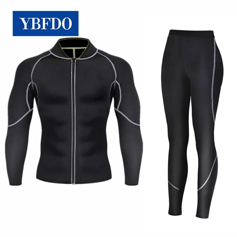 

YBFDO женский неопреновый костюм для похудения с длинными рукавами и брюками для похудения, костюм для сауны, рубашка для тренировок, куртка д...