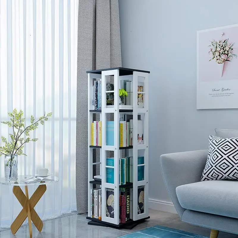 Детская книжная полка Dekoration Vitrina мебель потертая деревянная вращающаяся стойка