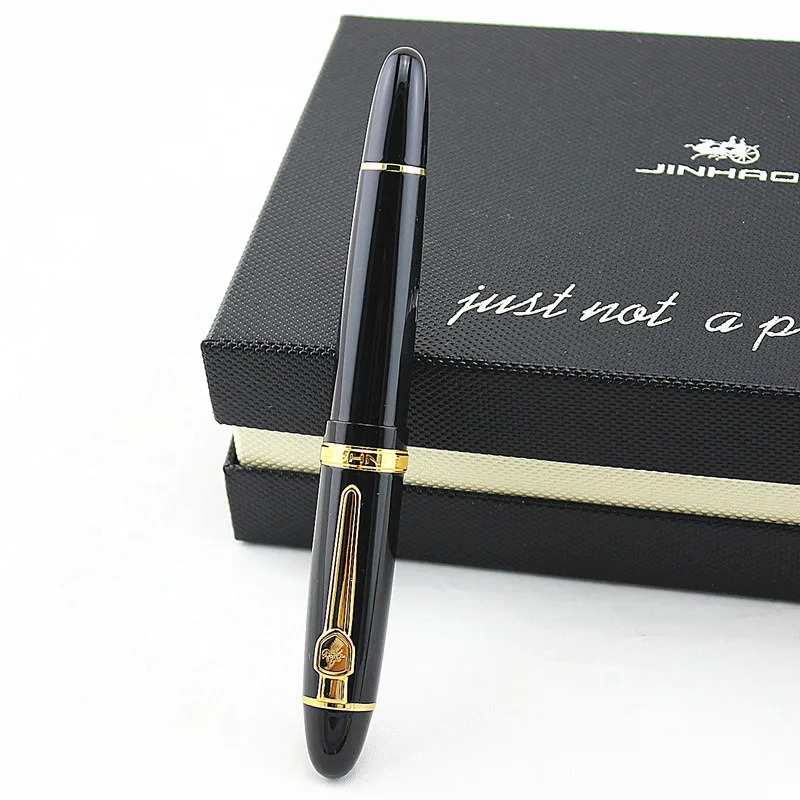 JINHAO 159 черная Золотая зажим Роскошная превосходная деловая офисная ручка для