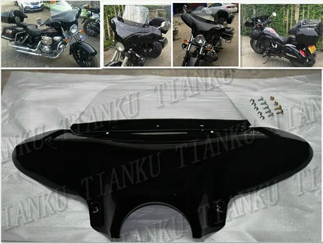 Матовая черная обтекатель для ветрового стекла Honda Shadow Spirit Saber Aero ACE Steed 400 600 1100 DLX