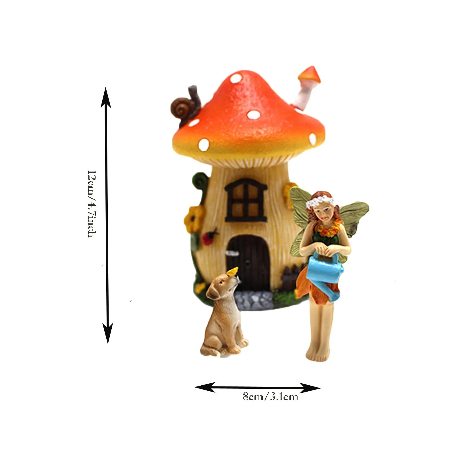 

Mini Resin Moss Micro Landscape Decoration Mashroom Fairy Garden Ornaments Charact House Gardening Creative Home Decor Accessori