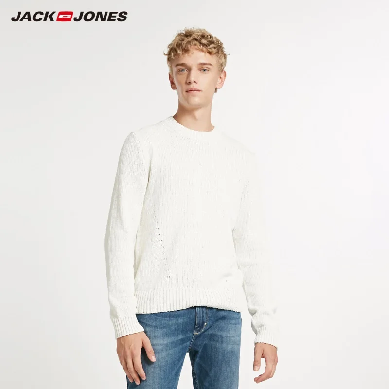 JackJones зимний мужской модный тренд свитер с круглым вырезом 218424510|Джемперы| |