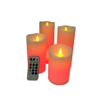 led flameless candles real wax flameless color changing candles with 18 key remote control timer electronic led artificial