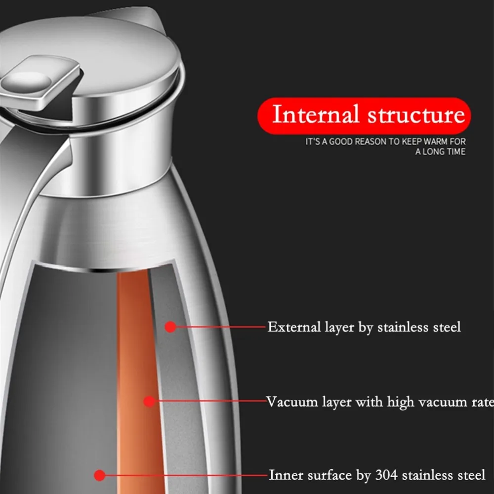 Вакуумная термос тепловой заварной чайник из нержавеющей стали с двойными