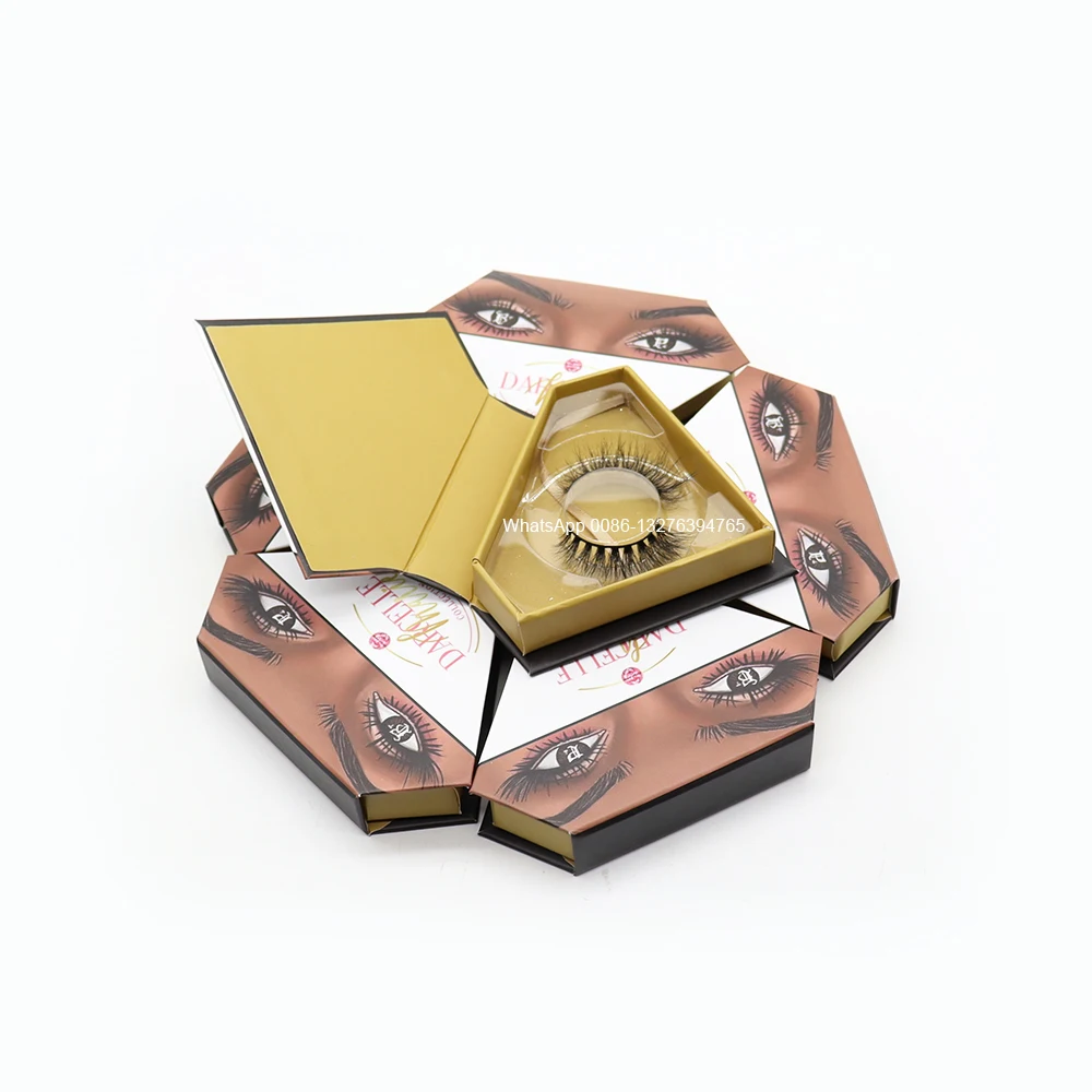 

Custom Diamond Eyelash Case With Logo Wholesale Mink Eyelashes 3D Lashes Free Plastic Tray Girl Makeup Tools Lash Case Packaging