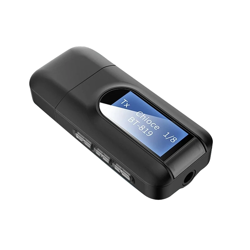 T11 2 в 1 USB Bluetooth 5 0 передатчик приемник с ЖК дисплеем 3 мм AUX Стерео для ПК ТВ