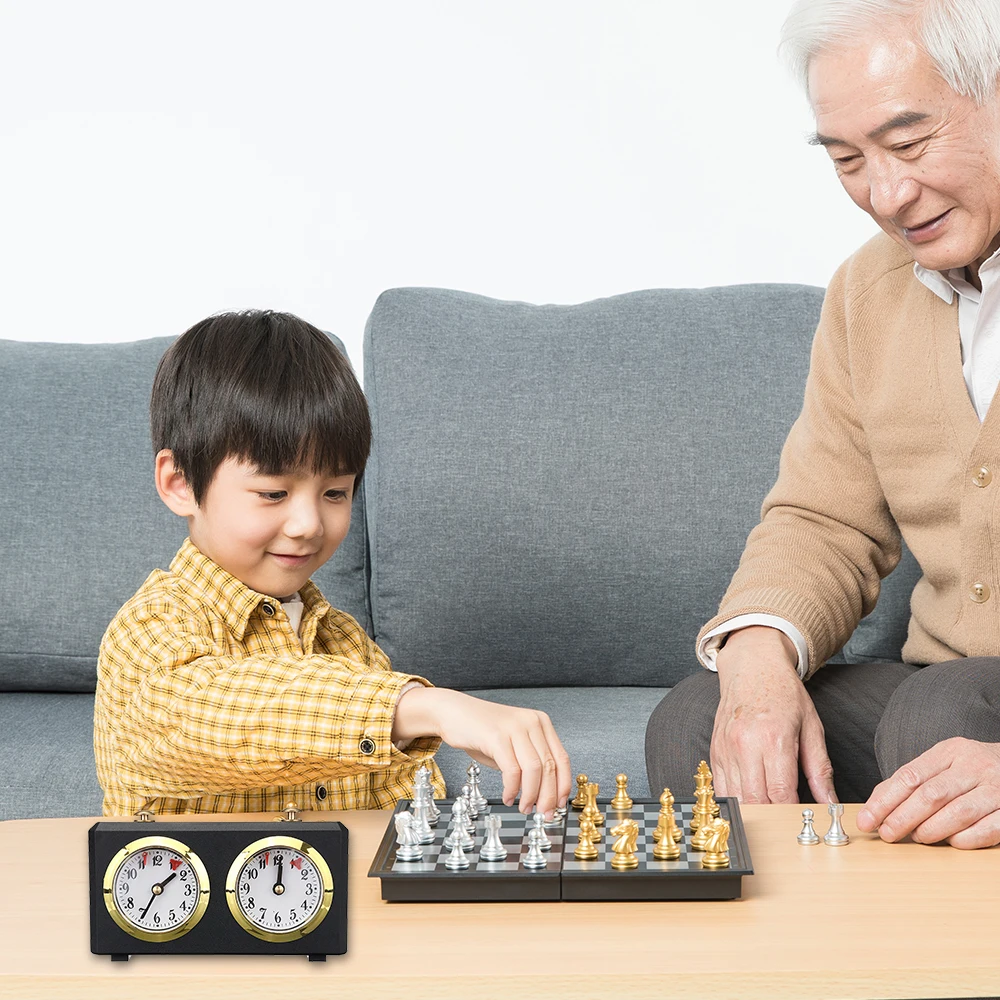 

Professional Mechanical Chinese International Chess Clocks Portable Analog Chess Clock Board Garde Count Up Down Clocks Watch