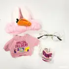 Плюшевая игрушка LaLafanfan с изображением утки в кафе, аксессуары для девочек, милая повязка для волос для мытья лица, повязка для макияжа для бега, подарки для девочек