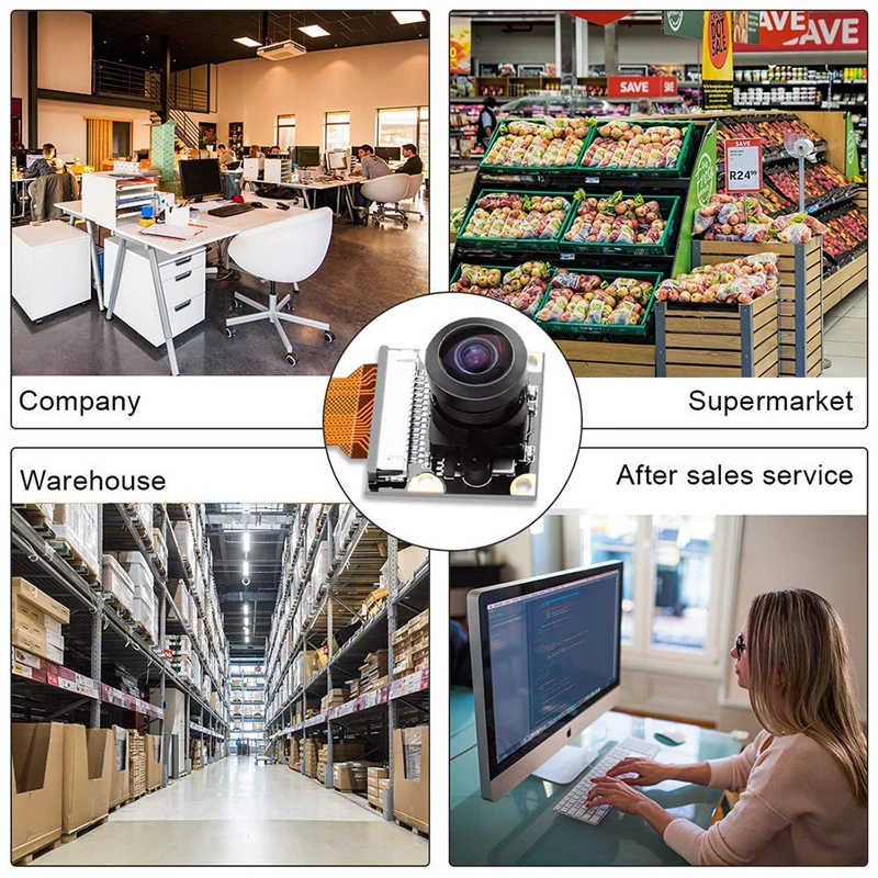 Для Raspberry Pi 3 B + 4 камера ночного видения широкоугольная рыбий глаз 5 м пиксель 1080P