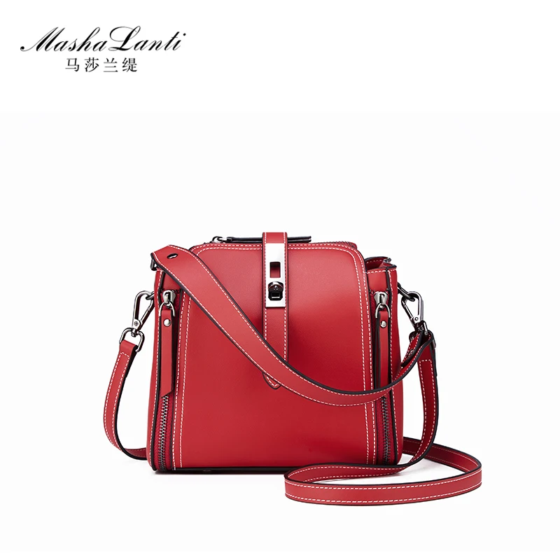 

MSLT Handle Bag Women Red Handbag PU Leather Shoulder Totes Underarm Fashion Top Handle Bag Female Casual Bags Clutch