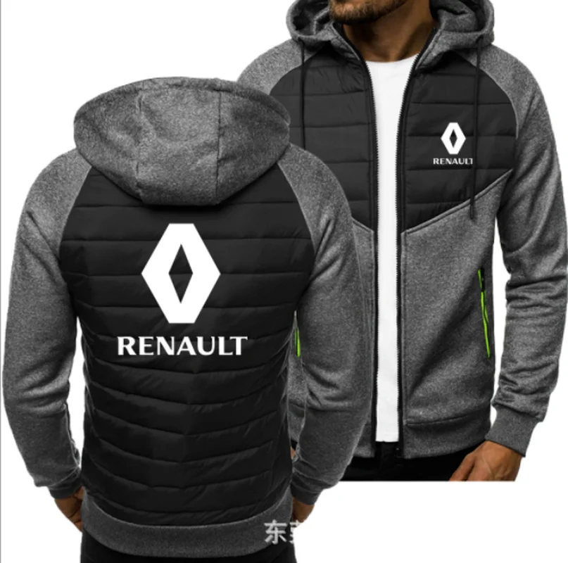 

2021new Men for PENAULT Car Logo Print Spring Autumn Mens Jacket Casual Sweatshirt Long Sleeve Mens zipper Jacket Man Hoody