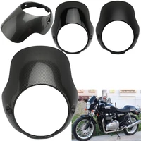 for triumph bonneville t100 t12 headlight cafe racer flyscreen surround front head windshield classic