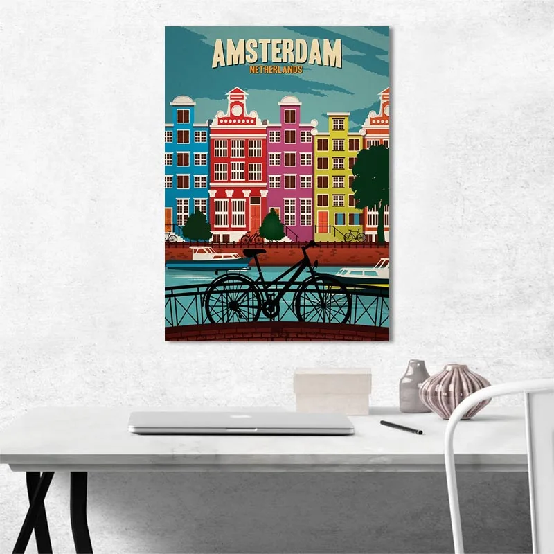 

Red Pub Picture Home Decor Nordic Canvas Painting Wall Art Posters and Print