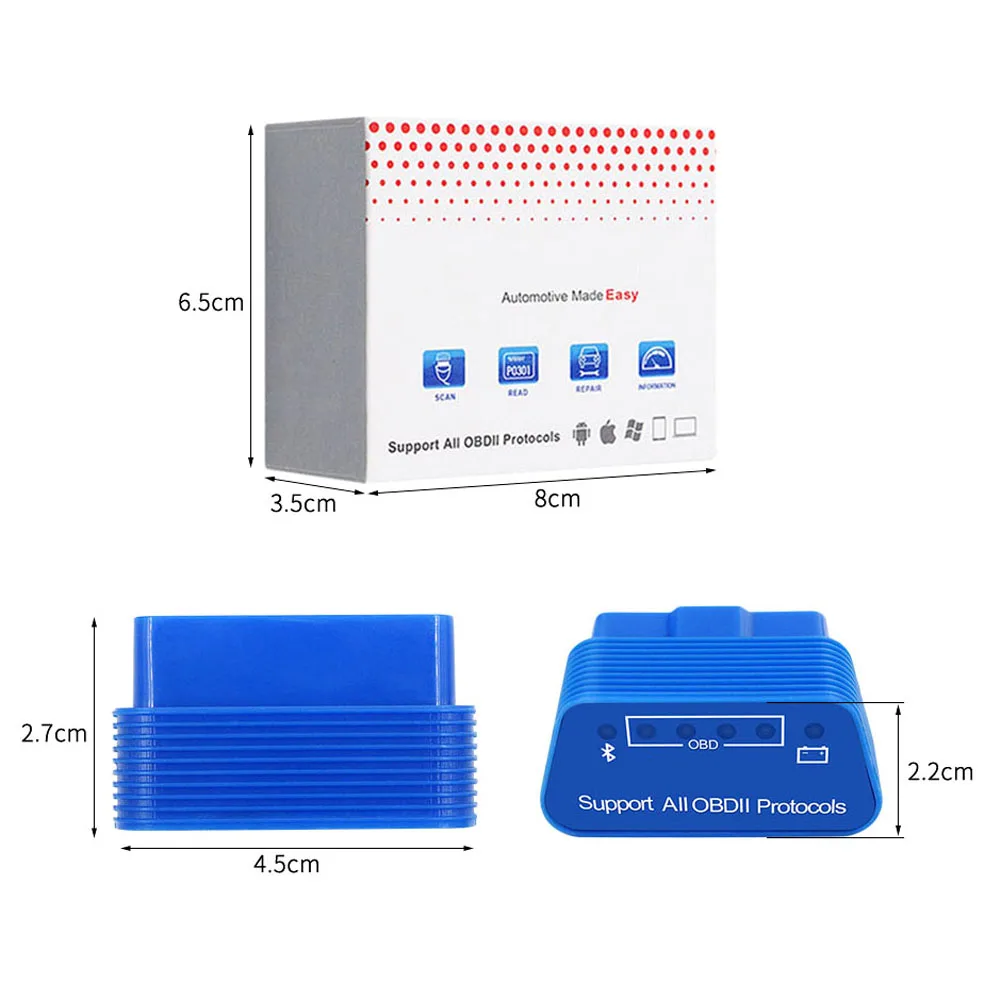 Super Mini ELM327 V1.5 Bluetooth WiFi OBD2 автомобильный тестер Диагностический Инструмент