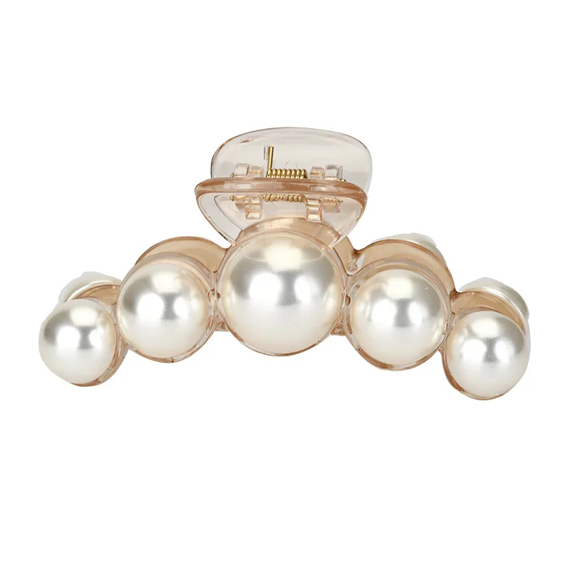 

Women Big Hair Claws Bathing Hair Clips Girls Imitation Pearl Hair Accessories Hair Styling Tool Crab Headwear Washing Tool