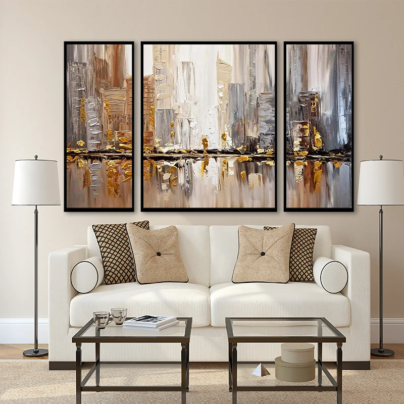 3 шт., абстрактный городской пейзаж CHENISTORY, картина по номерам, картина по номерам, ручная роспись, художественный подарок