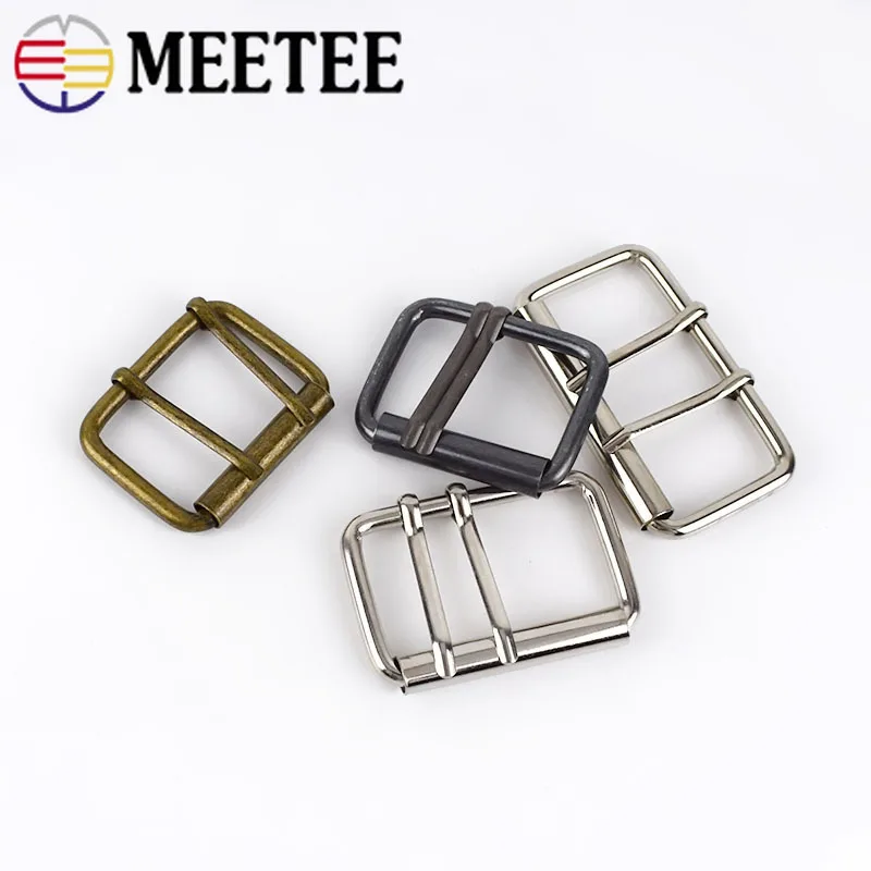 Meetee 4/10p 40/50/60 мм металлическая двойная пряжка для ремня роликовая Пряжка пальто
