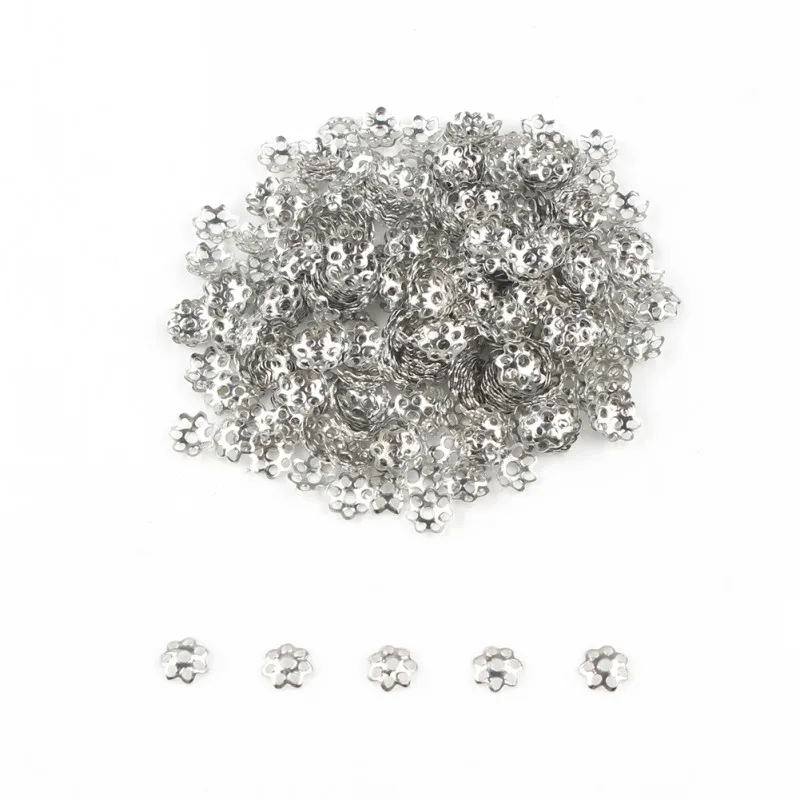 Цветочная фурнитура с полыми бусинами золотистые черные серебристые конусные