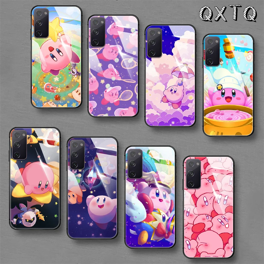 

K-Kirbys-Game Cartoon Tempered Glass Phone Case For Samsung Galaxy Note S 8 9 10 20 21 E Plus Ultra M 31 51 FE Cover Cell Trend