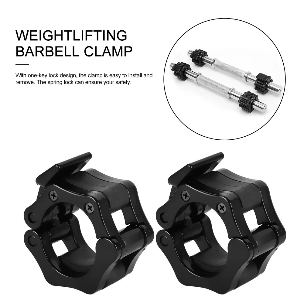 

1 Pair Spinlock Collars Barbell Collar Lock Dumbell Clips Clamp Weight Lifting Bar Gym Dumbbell Fitness Body Building 25/28/30mm