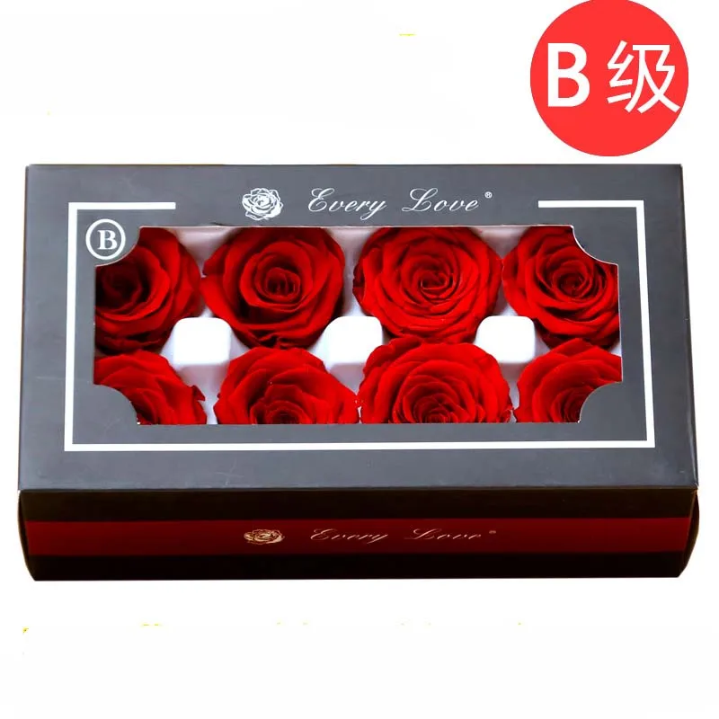 

8Pcs Box High Quality Eternal Roses Heads Real Natural Fresh Preserved Forever Rose Eternelle Immortal DIY Flower Material Decor