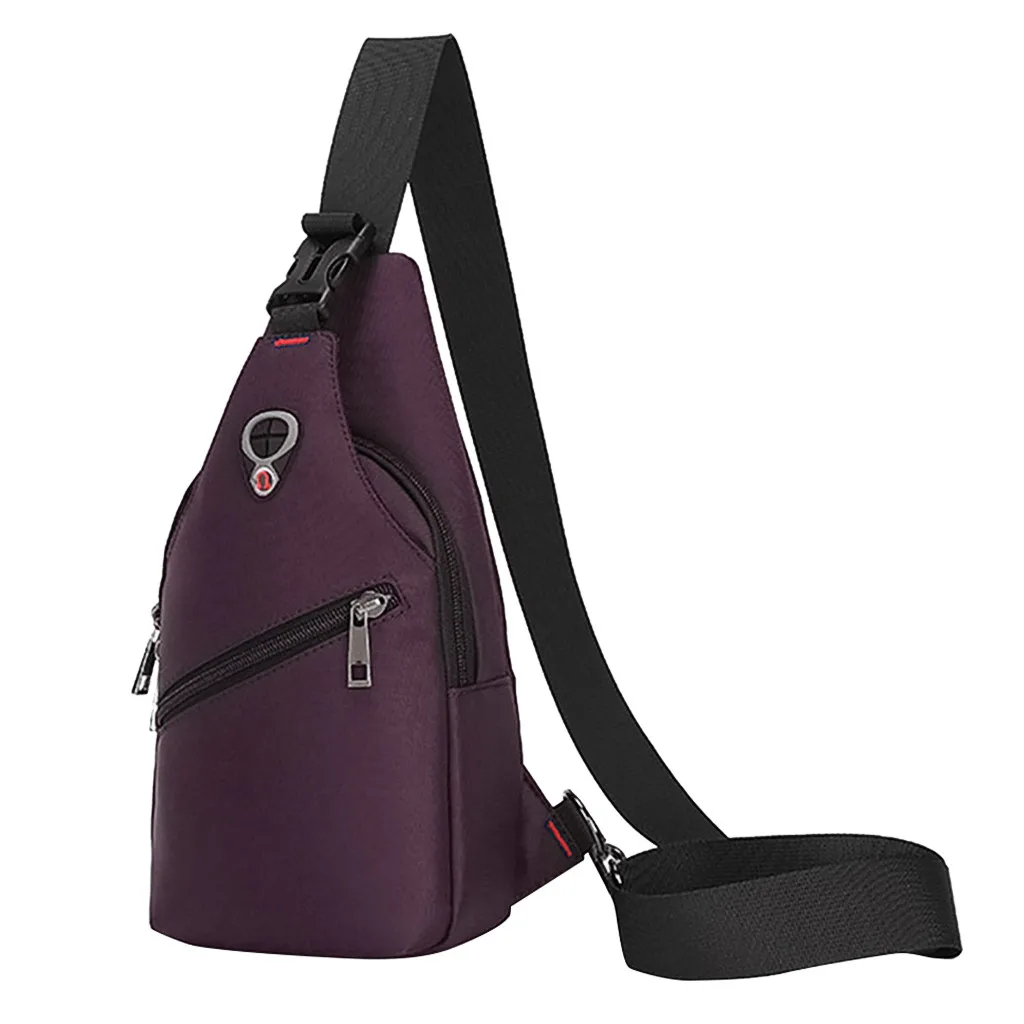 Мужская нагрудная сумка модная деловая многофункциональная через плечо из ткани