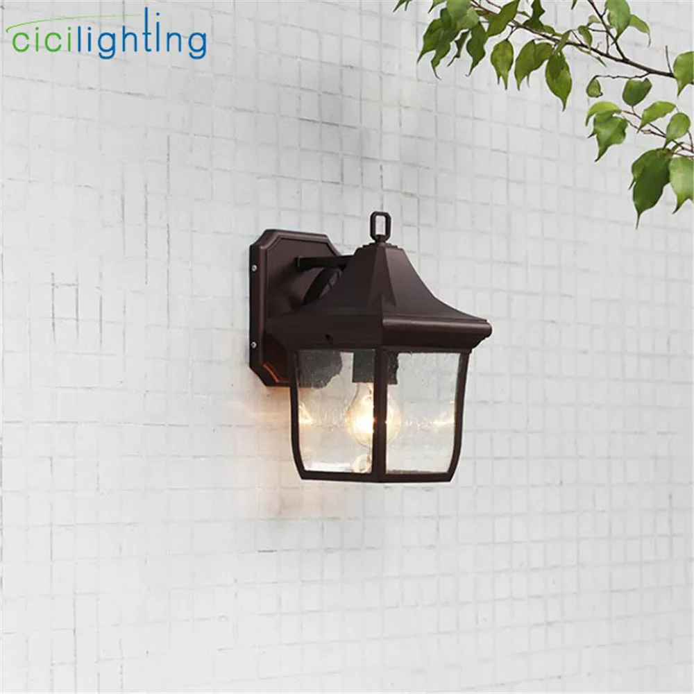 Наружное настенное бра 7 Вт E27 Светодиодный светильник Настенный стеклянный с