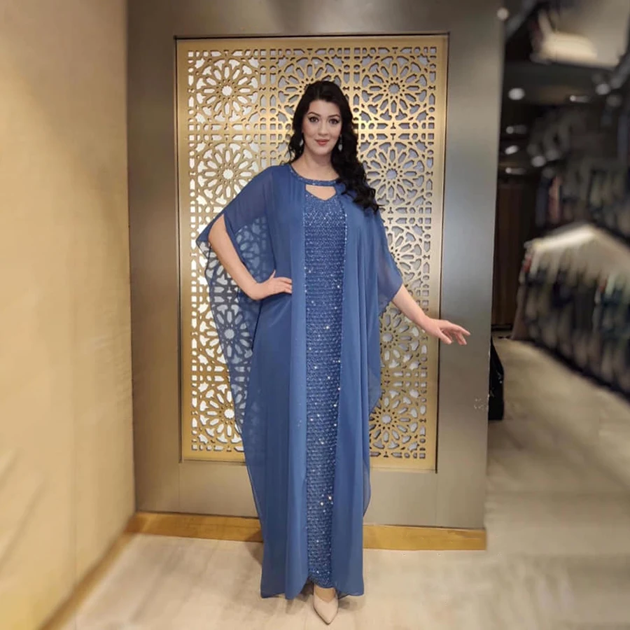 Американская Одежда Платья Abayas для женщин Abaya Дубай пайетки и бриллианты
