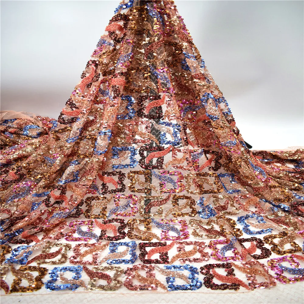 Гуанчжоу завод Модный дизайн Африканский французский блесток кружева очень