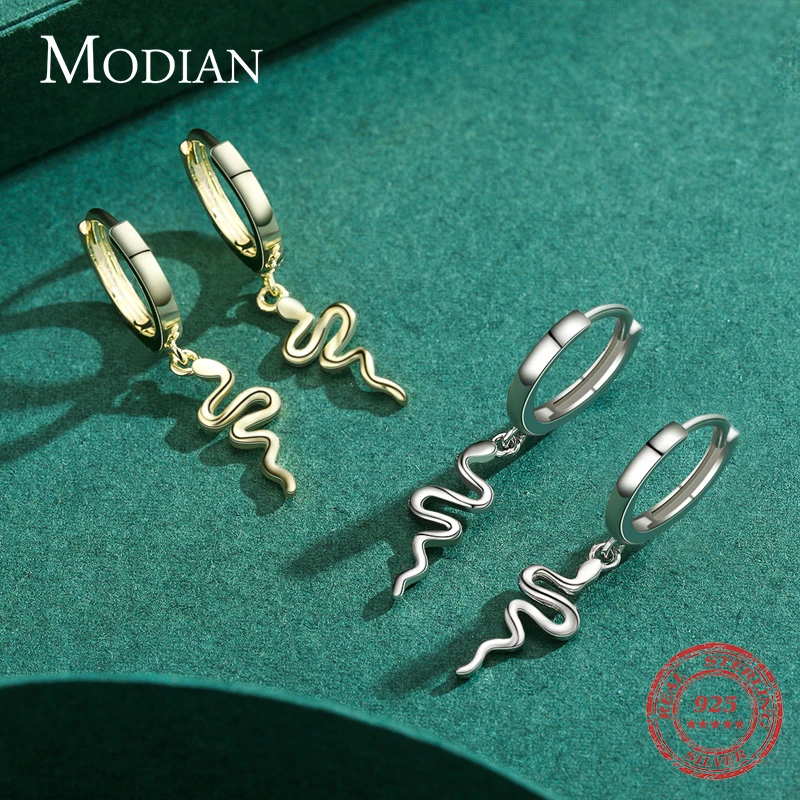 Modian 925 стерлингового серебра элегантный под змеиную кожу с модным животным