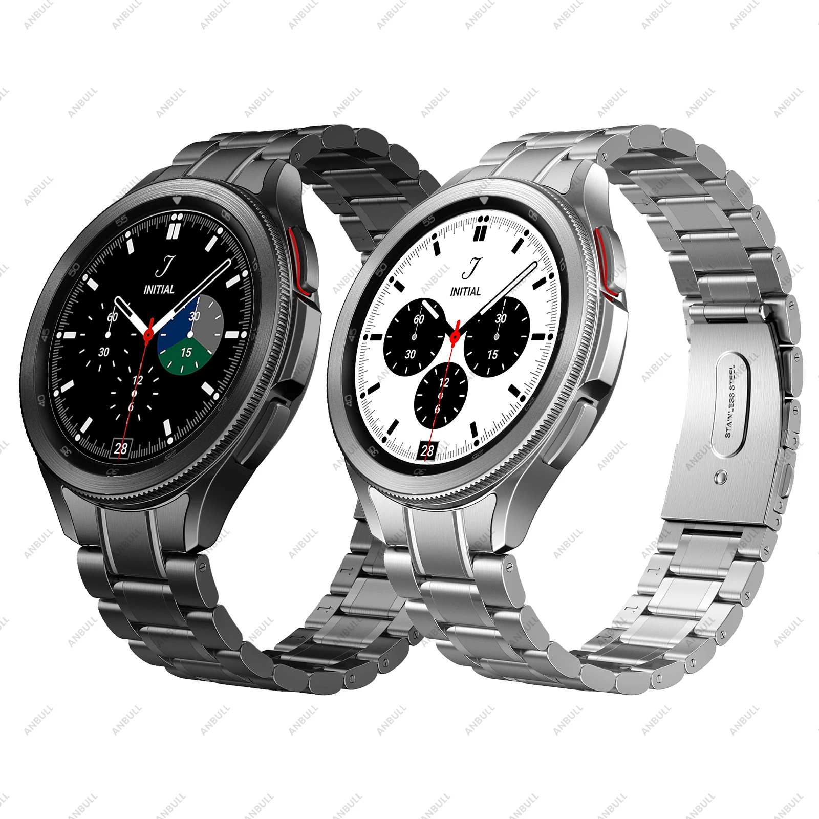 

Ремешок из нержавеющей стали для Samsung Galaxy Watch 4 Classic, браслет с пятью звеньями для Galaxy Watch 4 Classic, для мужчин и женщин, 42 46 мм