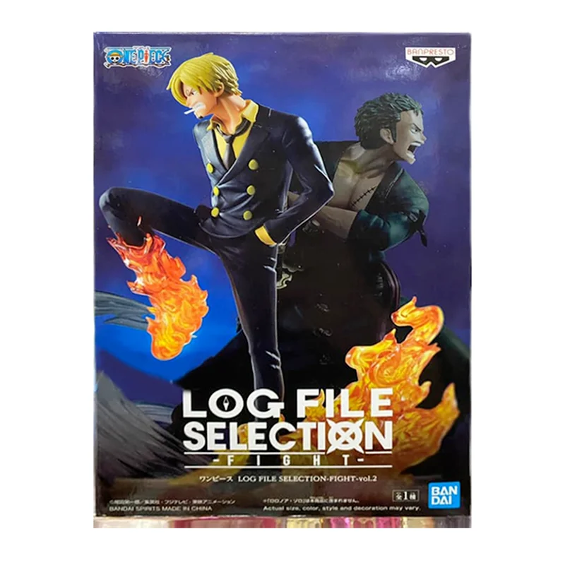 

18CM Bandai Original Anime One Piece LFS Voyage Log 2 Quarrel Vinsmoke Sanji Demon Wind Foot Boxed Model Toy Gift