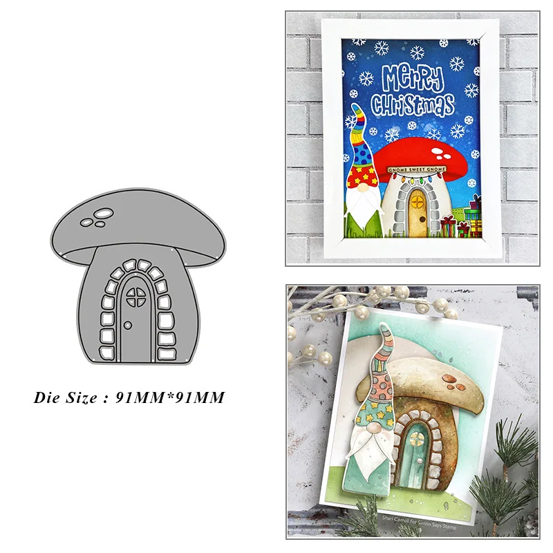 

Mushroom House Metal Cutting Dies for DIY Scrapbook Album Paper Card Decoration Crafts Embossing 2021 New Dies