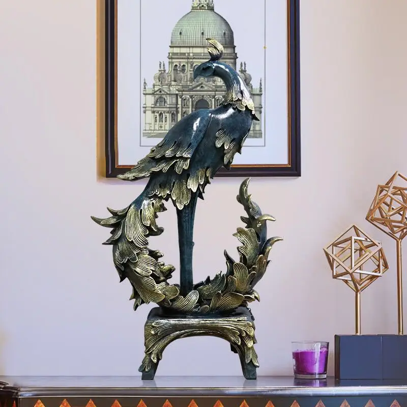 

Home accessories living room TV wine cabinet European Phoenix decoration art creativity American porch decoration gifts