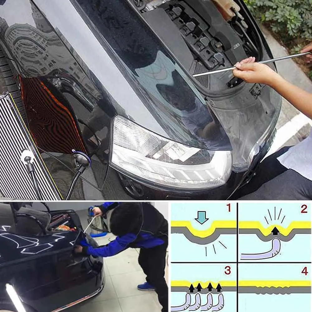 barato 20 Pçs Remoção Extrator Durável Profissional Granizo Martelo Uso Amplo Kit De Reparação Paintless Dent Varas Portátil Ferramenta Mão Do Carro Corpo