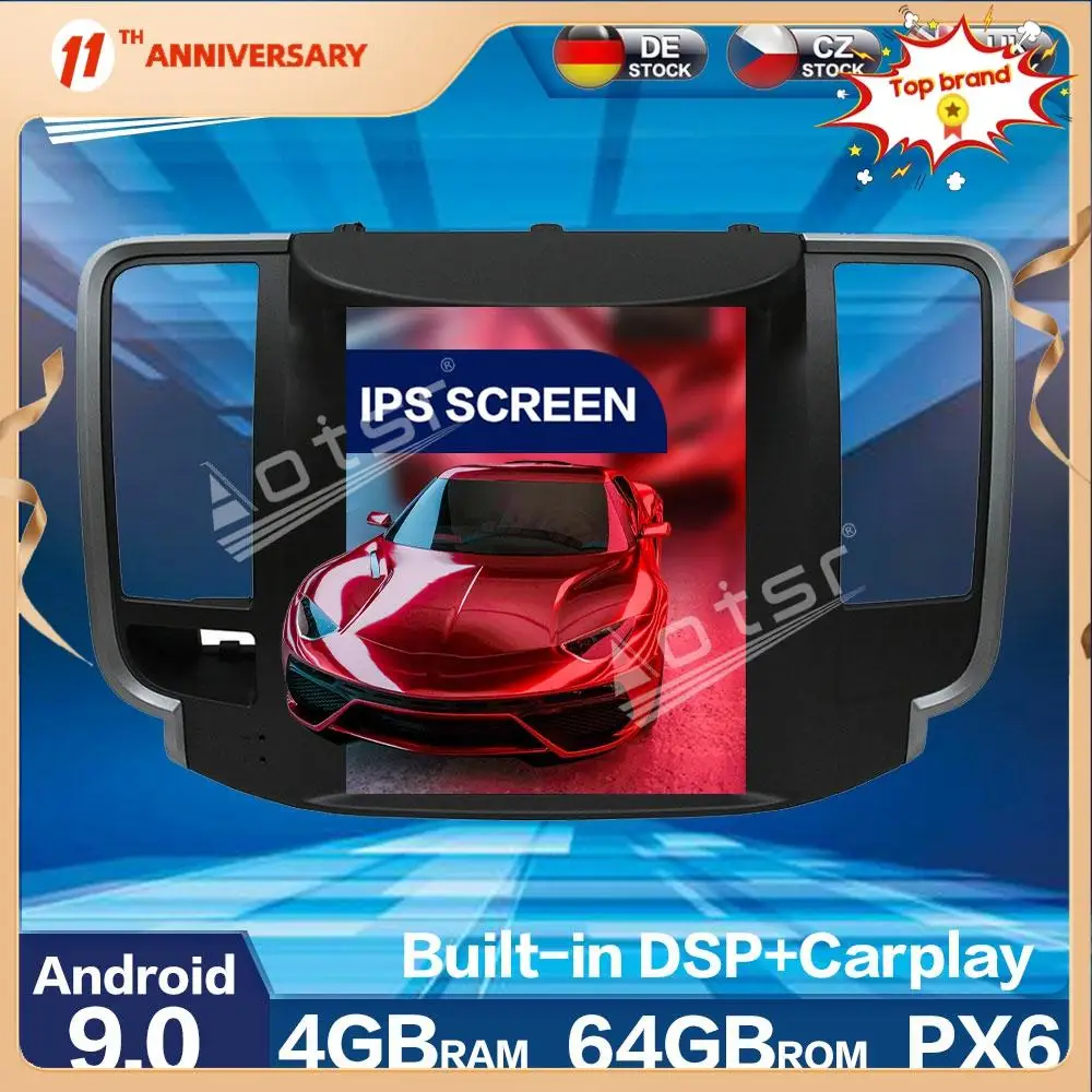 

Вертикальный экран Tesla PX6 Android 9 4 + 64 ГБ CARPLAY автомобильный радиоприемник мультимедийный плеер для NISSAN Teana 2008 - 2011 Автомобильный GPS-навигатор
