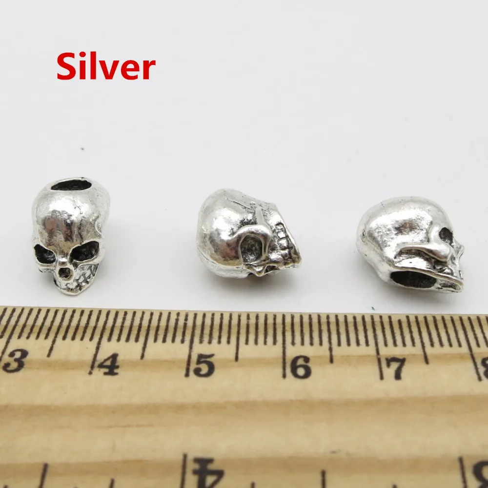 10 шт./упак. Викинги с черепом серебряная/бронзовая коса для волос dread борода