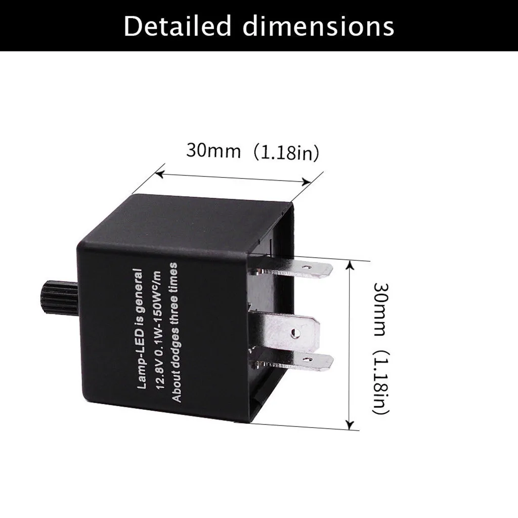 

CF13 3 Pin Adjust 12V LED Flasher Relay Car Turn Signal Indicator Blinker Light car accessories