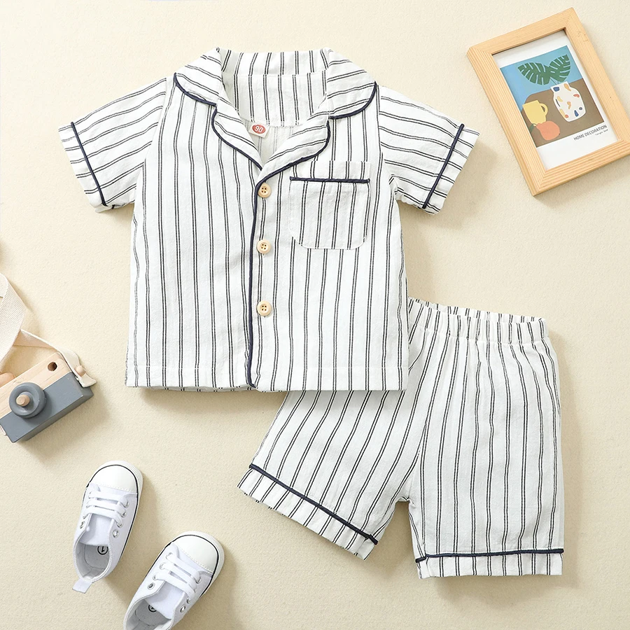 

Комплект детской одежды LJW, однотонный, в полоску, из 2 предметов, детские костюмы с мультяшным рисунком для мальчиков и девочек, летний повсе...