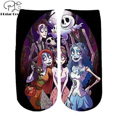 29 Хлопковые носки PLstar Cosmos nightster before christmas jack skellington разноцветные брендовые теплые короткие носки Хэллоуин-3 - Цвет: 29