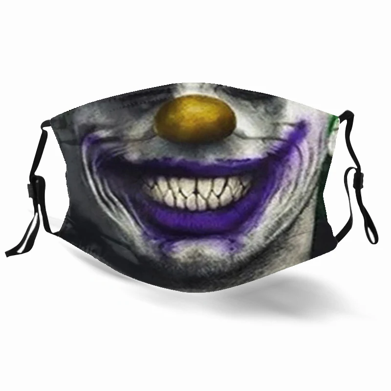 

mask for men mask chain mask for face w2/5/10 pcs clown face print mask protection breathable print quality patterned cloth mask